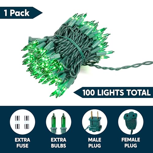 Green Christmas String Lights (100 Count)
