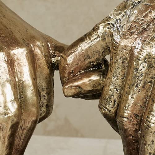 Lingering Hold Hands Table Sculpture Gold