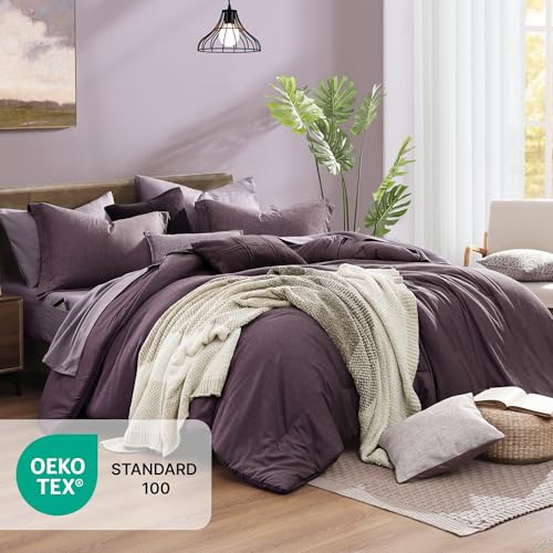 California King Comforter Set 7 Pieces Italian Plum Bed in a Bag