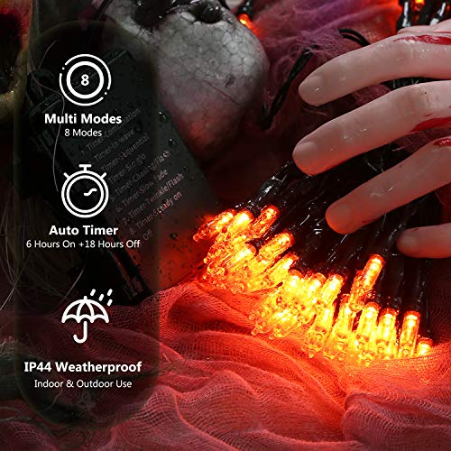 Orange Halloween String Lights Battery Operated