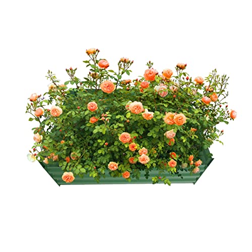 4x4x1ft Green Metal Raised Garden Bed Kit
