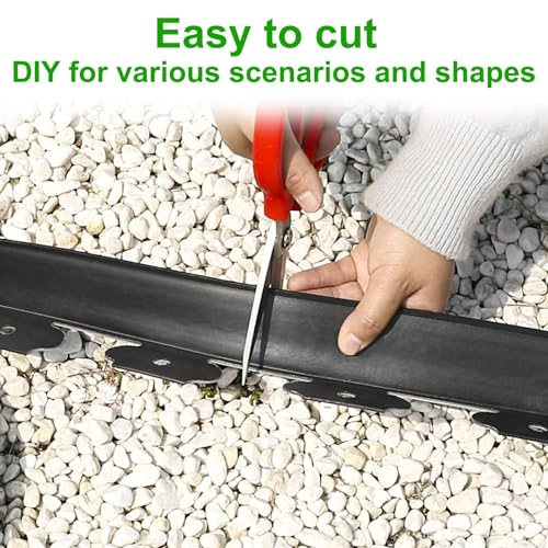 2 Inch Tall 100 FT Garden Edging Kit with 120pcs Spikes (120 Count)