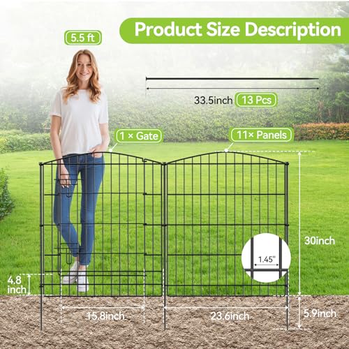 Garden Fence 12 Panels 23.6ft (59 Sq Ft)