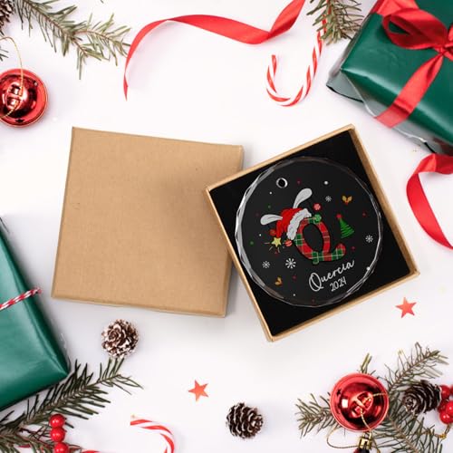 Personalized Christmas Ornaments with Initial Name
