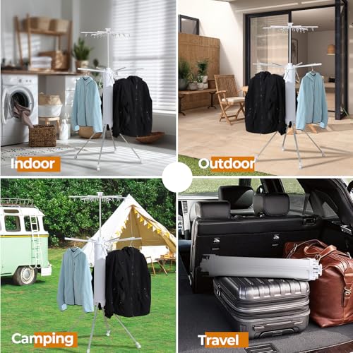 4 Legged Clothes Drying Rack Foldable