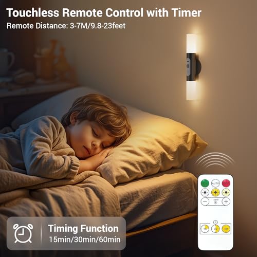 Motion Sensor Wall Lights with Remote
