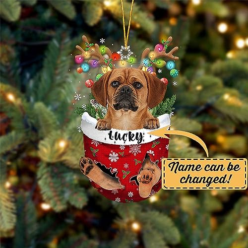 Puggle Christmas Tree Ornament