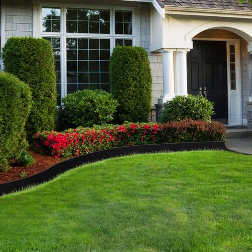 Hugeleaf Landscape Edging Kit Garden Edging 40 Ft with 48pcs Spikes (48 Count)