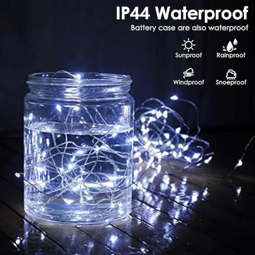 4 Pack Fairy Lights Battery Operated Battery String Light Remote Cool White (4 Count)