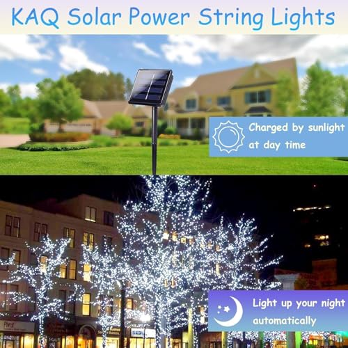 4pack 400LED Solar String Lights Outdoor Waterproof Cool White (132 Foot)