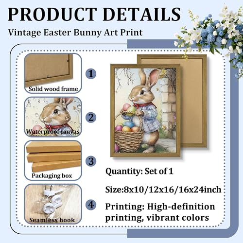 Framed Easter Bunny Wall Art