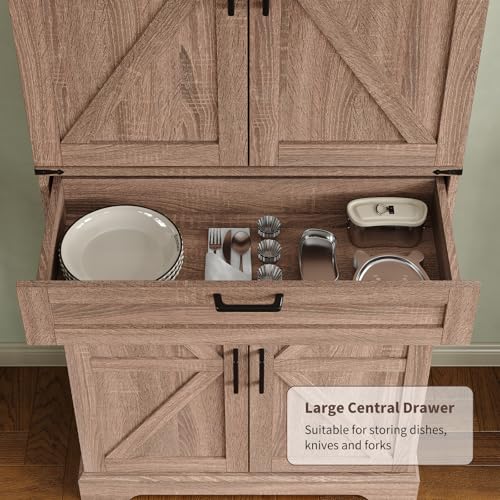 72'' Kitchen Storage Pantry Cabinet