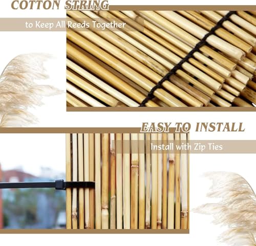 Natural Reed Fencing Roll 5.5x16.4FT Privacy Screen for Patio (89.7 sq ft sq ft)
