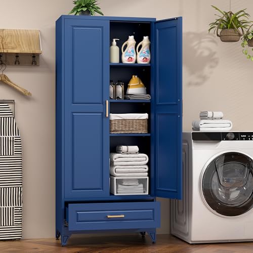 75" Tall Metal Kitchen Pantry Cabinet