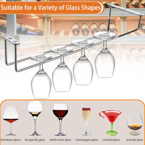 5 Pack Wine Glass Rack Stainless Steel Wine Glass Holder (5 Count)