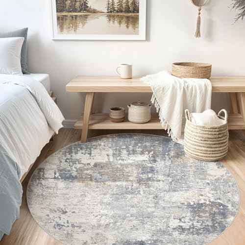 5ft Round Area Rug Living Room Rugs (19.635 Sq Ft)