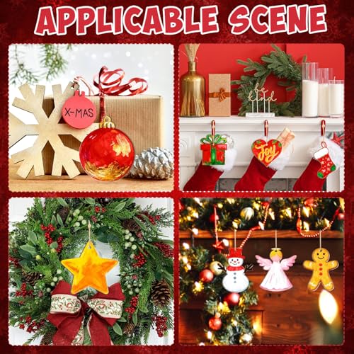 36PCS Wooden Christmas Ornaments to Paint (36 Count)