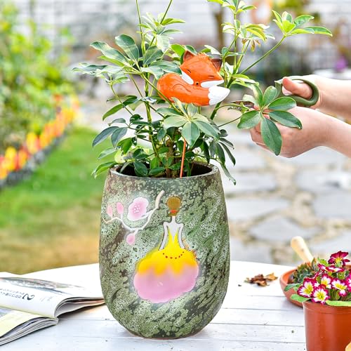 10.6 Inch Hand Painted Ceramic Succulent Plant Pot