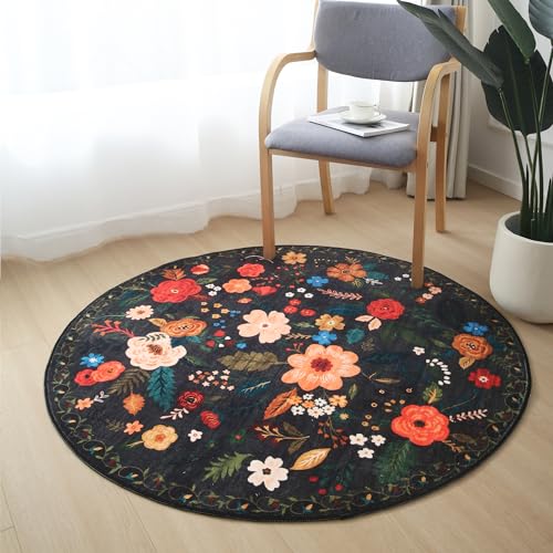 Round Area Rug 6ft Washable