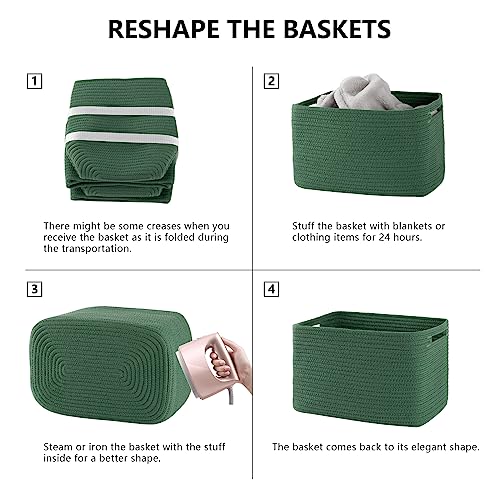 4 Pack Storage Baskets for Organizing (4 Count)