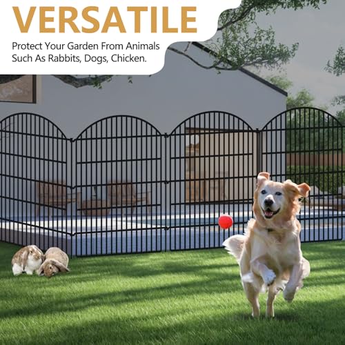 10 Panels Decorative Garden Metal Fence (96 Sq Ft)