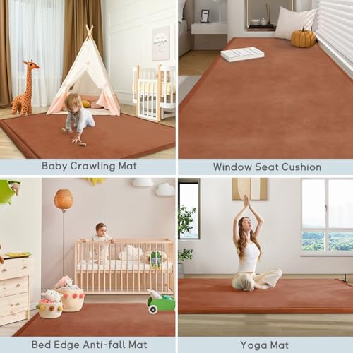 Baby Play Mat for Floor Nursery Muscle Mat Area Rug Playroom Rug 71x79" Elastic Foam 1.3" Thick Crawling Mat for Babies