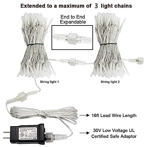 Fairy Curtain Lights Plug in (9.8 Feet)