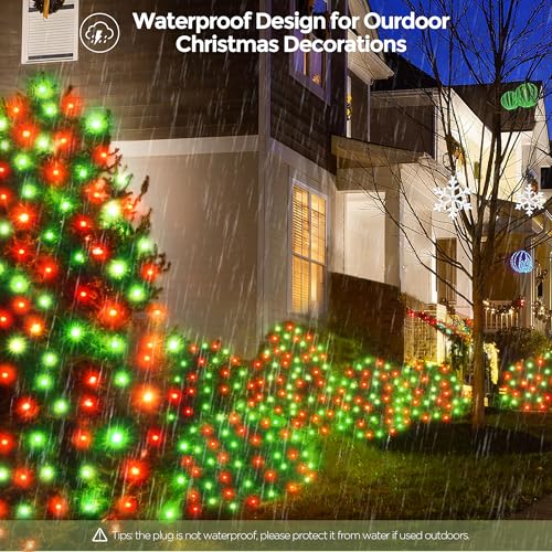 Christmas Lights Outdoor 200LED 8.4ft x 5.2ft Christmas Net Lights with 8 Modes