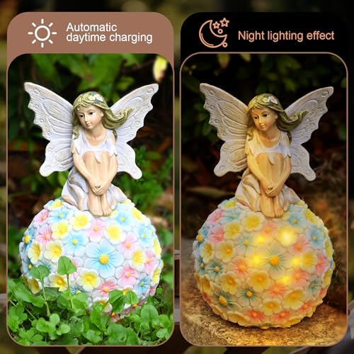 Solar Flower Fairy Garden Decor
