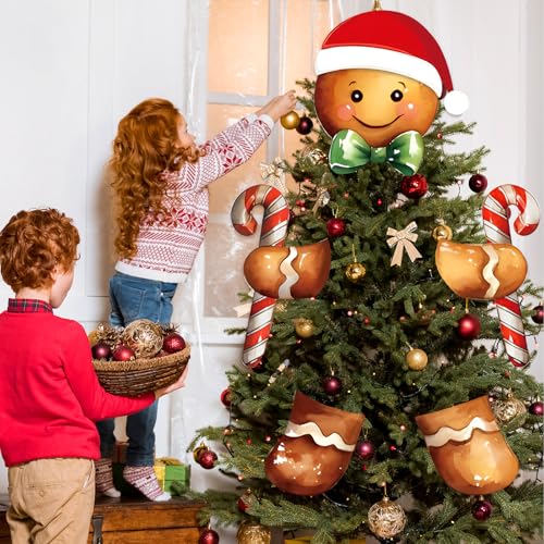 Gingerbread Man Christmas Tree Topper Xmas Party Decoration