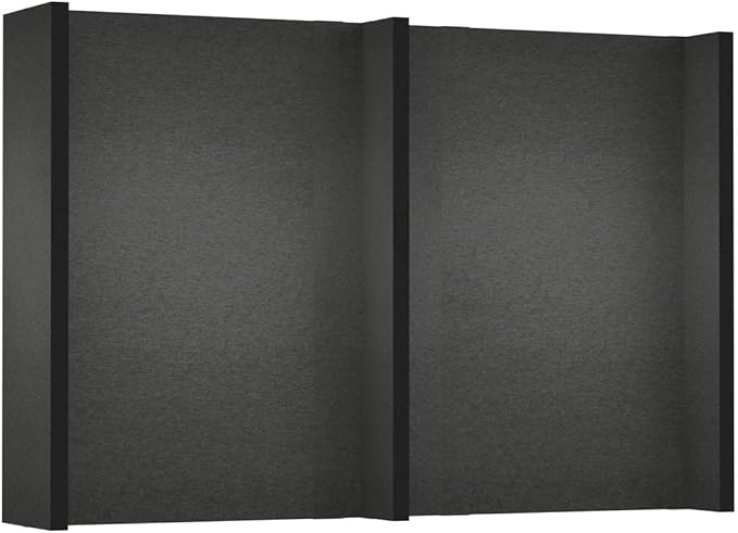 EverPanel Modular 10' x 7' Wall Kit | Dark Gray SoundSorb with Black Trim | Room Divider | Interlocking Wall Panels | Temporary Room Separator | Configurable Partition