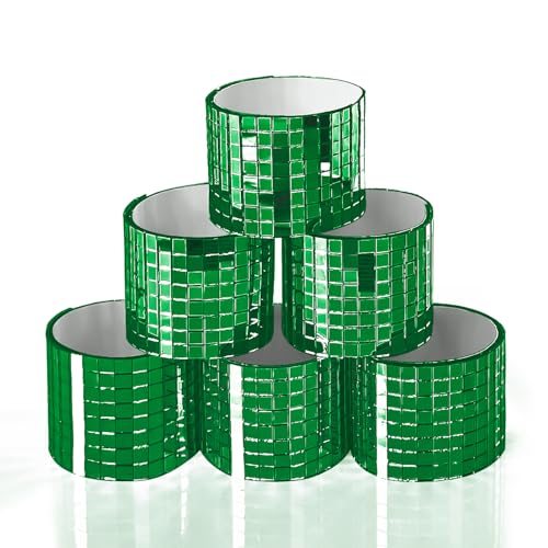 Mirror Mosaic Disco Tiles Self Adhesive Glass (6 Count)
