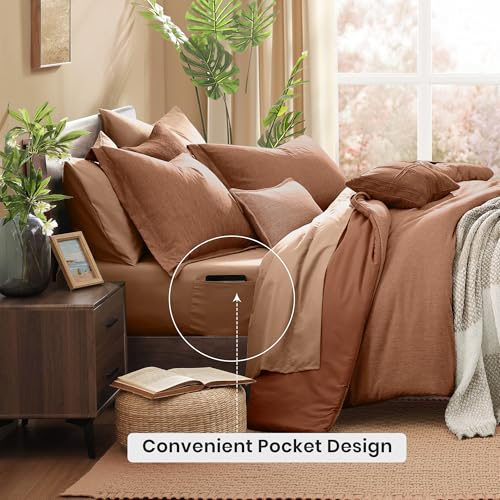 Oversized King Comforter Set 7 Pieces Autumn Leaf Bed in a Bag