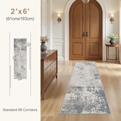 2x6 Washable Runner Rug for Hallway (24 Count)