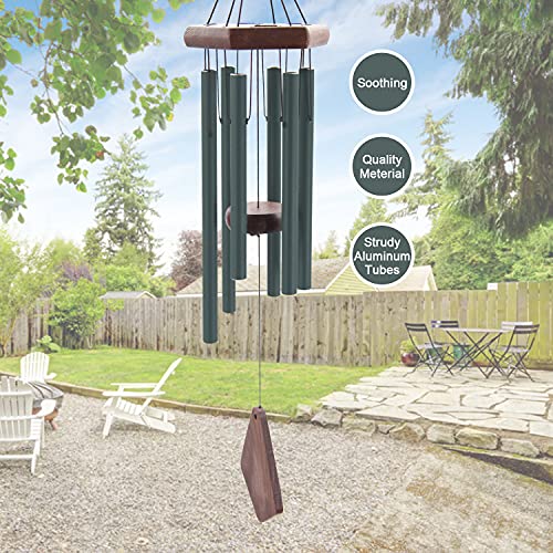 Outdoor Wind Chimes 28 inch Green Garden Patio Gift Patio Porch Home Yard