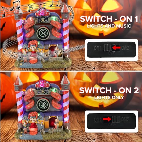 Carnival Funhouse Clown Theme Spooky Halloween Village Multi