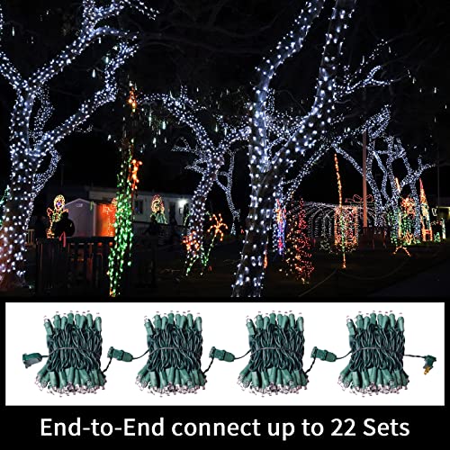 100LED Cool White Christmas String Lights Outdoor (100 Count)