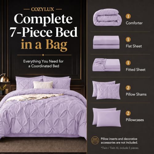 Twin XL Comforter Set Lavender