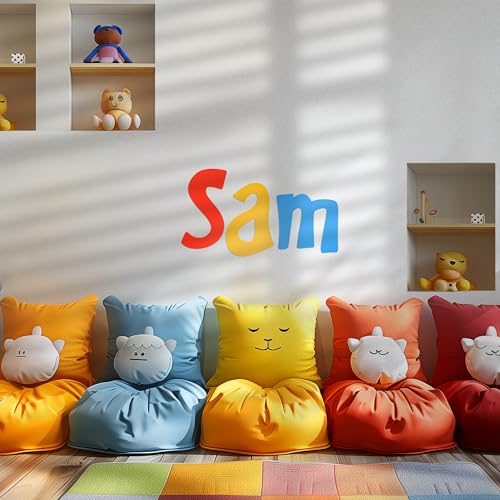 Personalize Your Name with Funny Font I Custom Wall Decal for Cute Room Decor I Custom Vinyl Lettering for Baby Nursery Decor I Stickers for Kids I Multiple Size Options