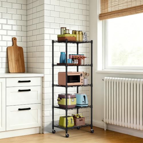 5 Wire Shelving Metal Storage Rack Adjustable Shelves
