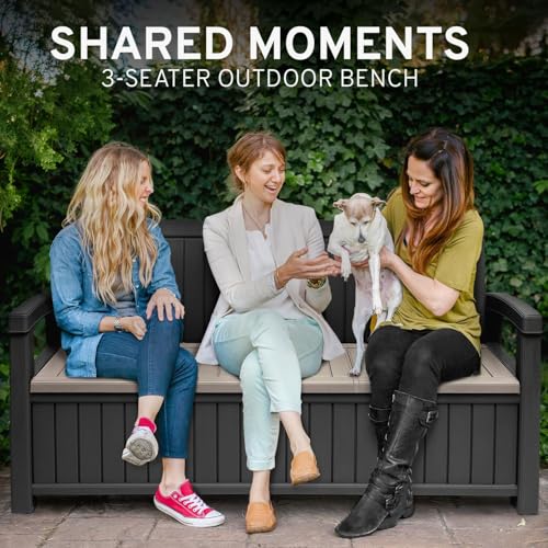 3 Seat Outdoor Storage Bench with Rain Cover