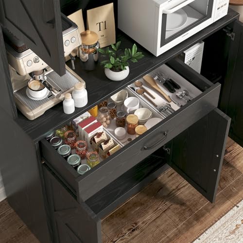 71" Pantry Cabinet with Charging Station