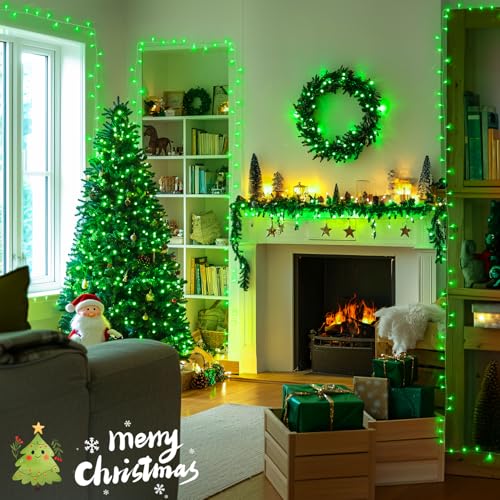 150 LED Green Christmas Lights Indoor (59 Foot)