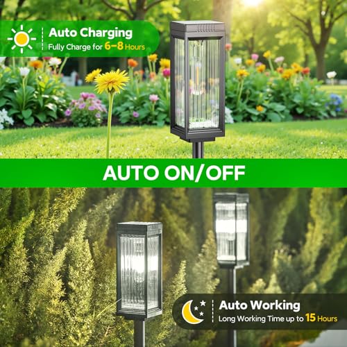 Solar Pathway Lights Outdoor (6 Count)