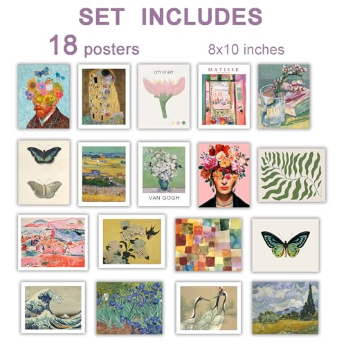 Vintage Eclectic Wall Art (18 Count)