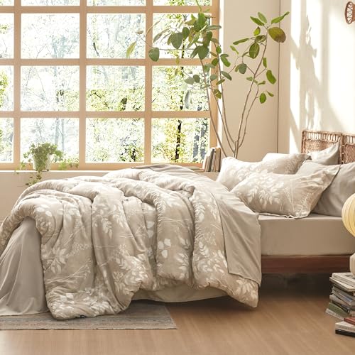 Floral Beige Comforter Set