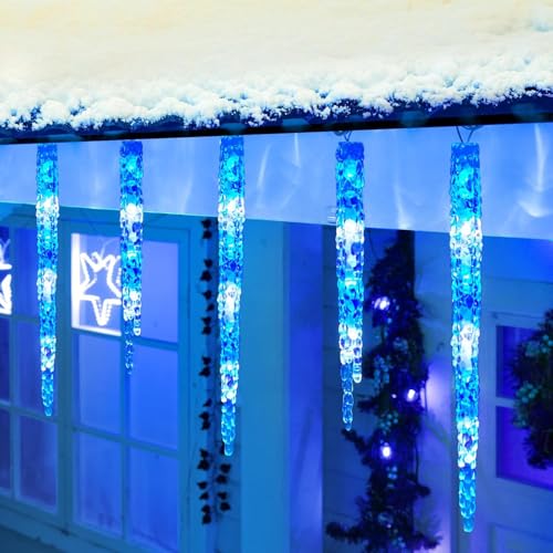 Icicle Lights for Outside with Remote (100 Count)