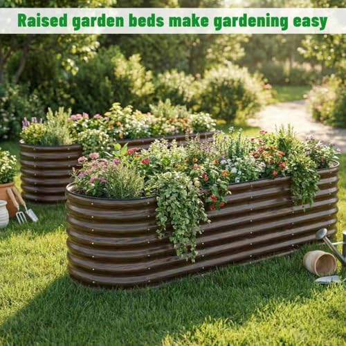 2 Pack Galvanized Steel Raised Garden Bed Kit (2 Count)