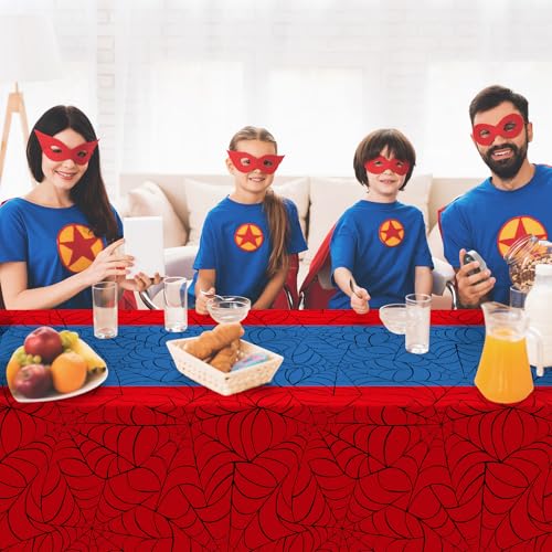 2Pcs Spider Web Themed Birthday Party Tablecloths Decorations (2 Count)