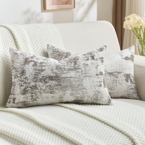 Pack of 2 Faux Cashmere Throw Pillow Covers 12x20 Inch (2 Count)